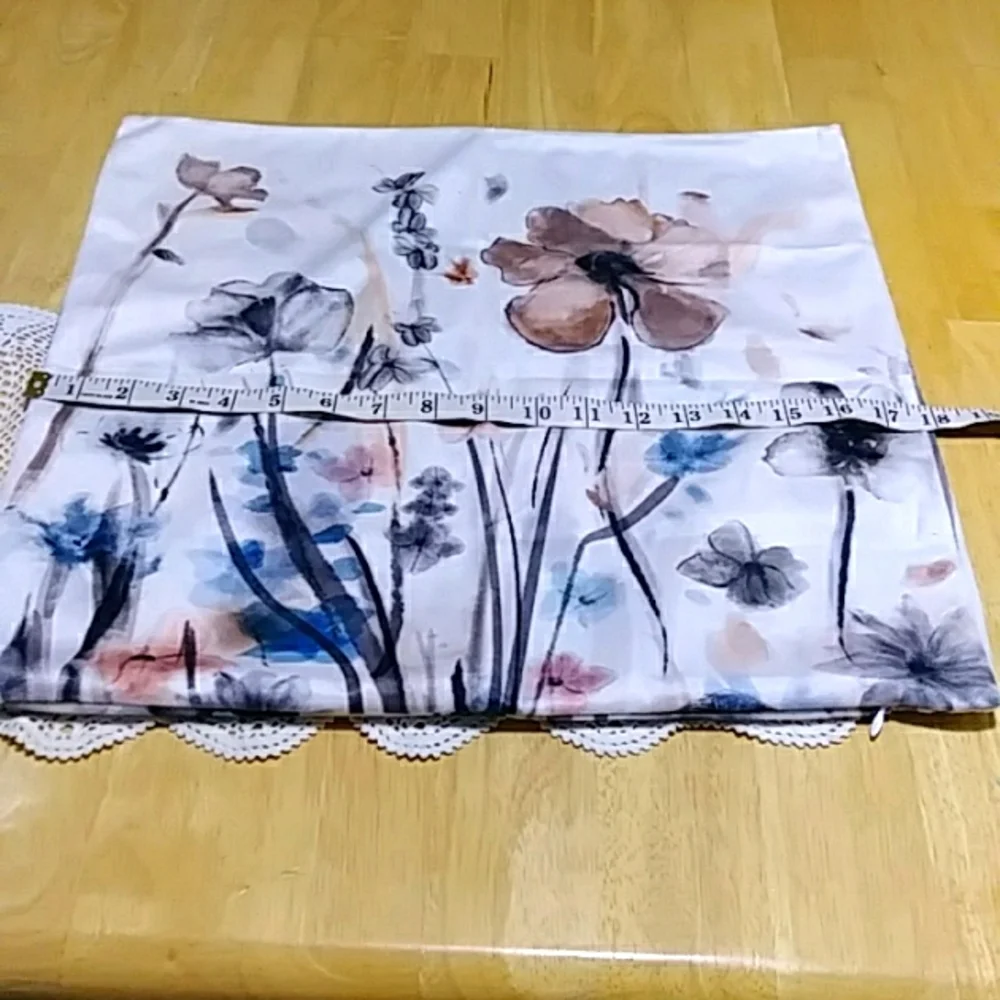 Pillow Covers - Brown and blue theme floral Accent Pillow Covers, NWOT